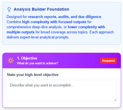 analysis builder